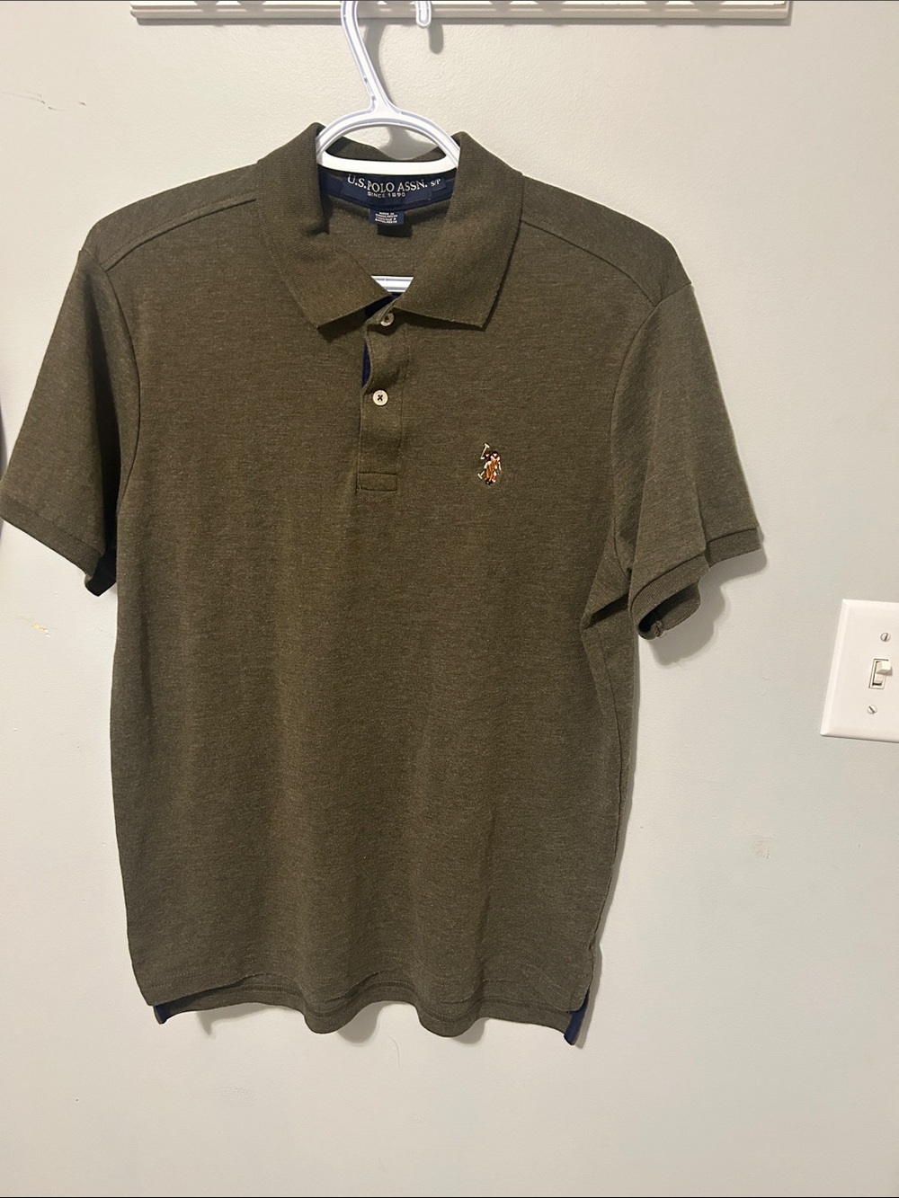U.S. Polo Assn. Olive Polo Shirt with Embroidered Logo